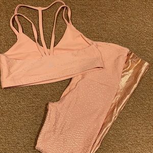Beyond Yoga Drip Dot Leggings (S) and Bra (M) Set